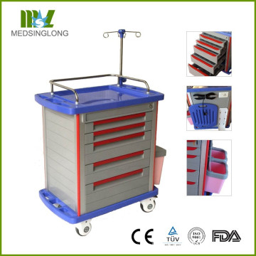 Certificado de la FDA CE MT01A Hospital Medical Crash Trolley / Carrito